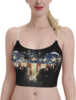 american womens sports bra american flag womens sports camisole ridiculous top daily wear yoga soft