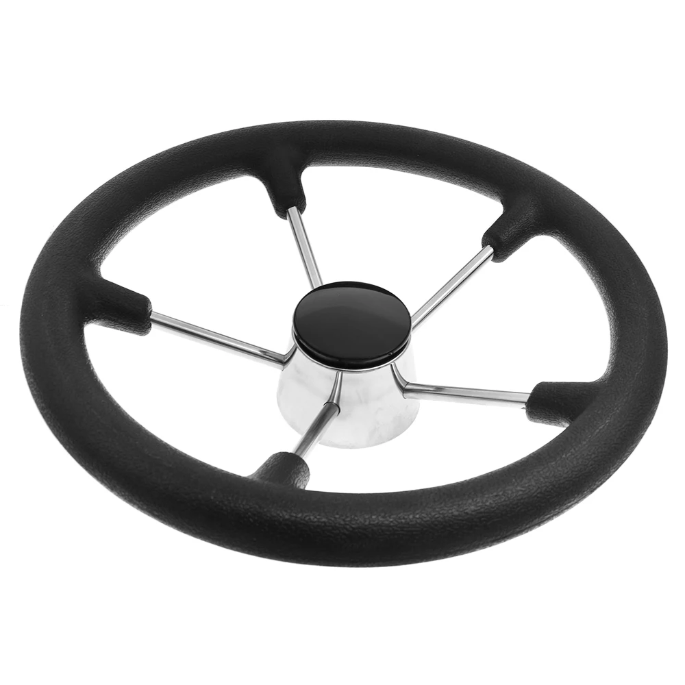 Руль цвета морской волны с черной пенопластовой рукояткой 13-1/2 &quotиз нержавеющей