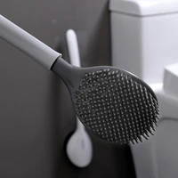 creative free punch floor cleaning tools bathroom accessories household storage toilet brush silicone without dead ends