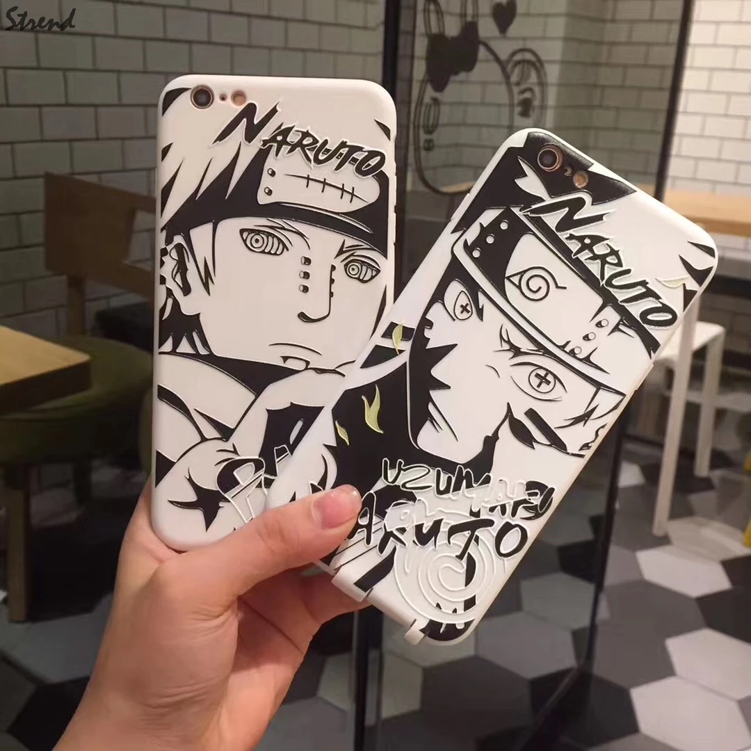 Японский аниме Наруто Саске 3D тиснение мягкий чехол для телефона Apple iPhone 7 8 6 s Plus