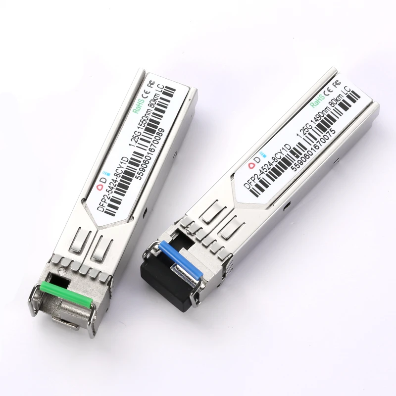 Волоконно-оптический модуль LC 80KM SFP 155M 100KM 1490 нм одноволоконный оптический для ONU