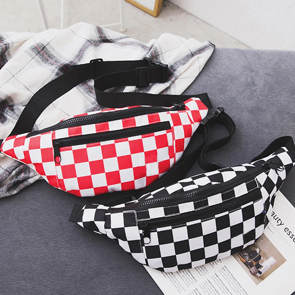 

New Waist Bag Fanny Pack Women Belt Bags Trend Chest Packs Ptgirl Canvas Material Hip Hop Package Bum Pack Cell Phone Pocket Sac