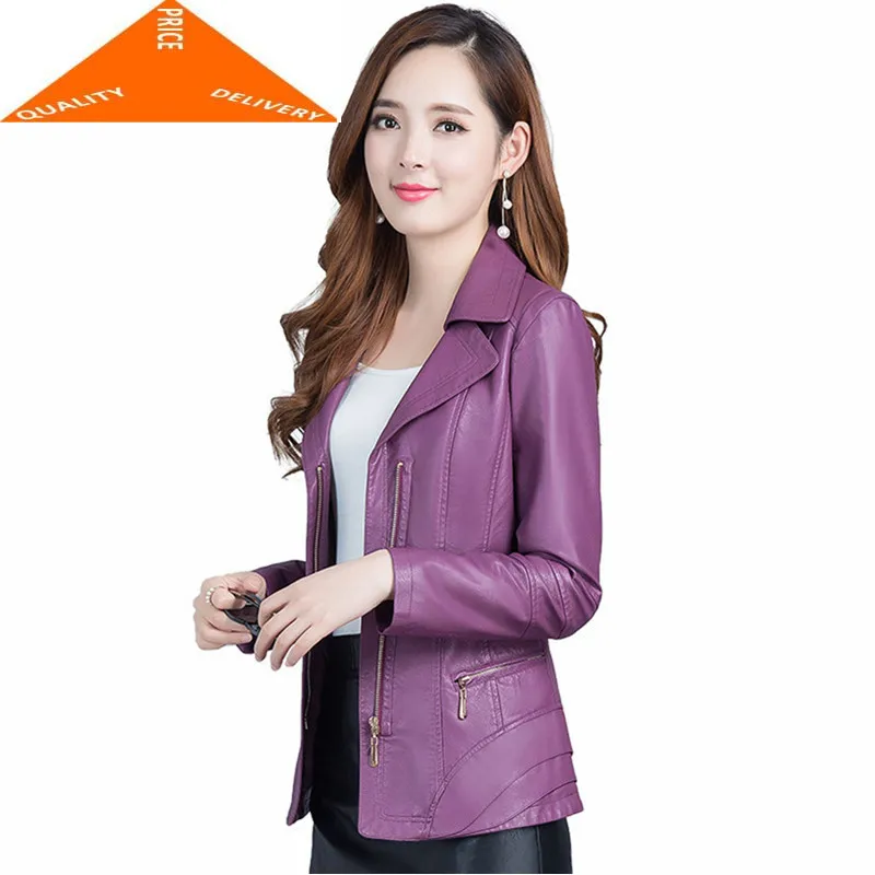 

Куртка женская из искусственной кожи, весна-осень, большие размеры, 6XL, тонкое пальто, LWL397, 2020