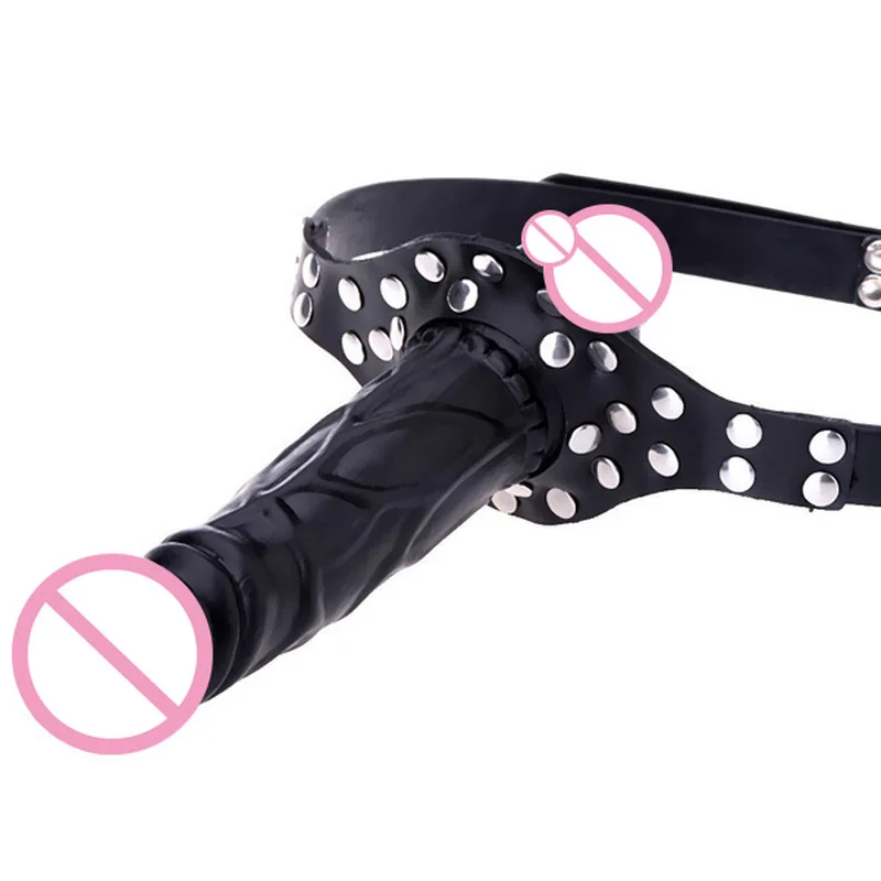 Эротический двухсторонний фаллоимитатор кляп раб страпон БДСМ Связывание