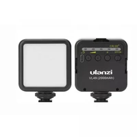 ulanzi mini led vlog fill light with 3 cold shoe built in chargable li battery for dslr canon nikon sony gopro 9876 camera