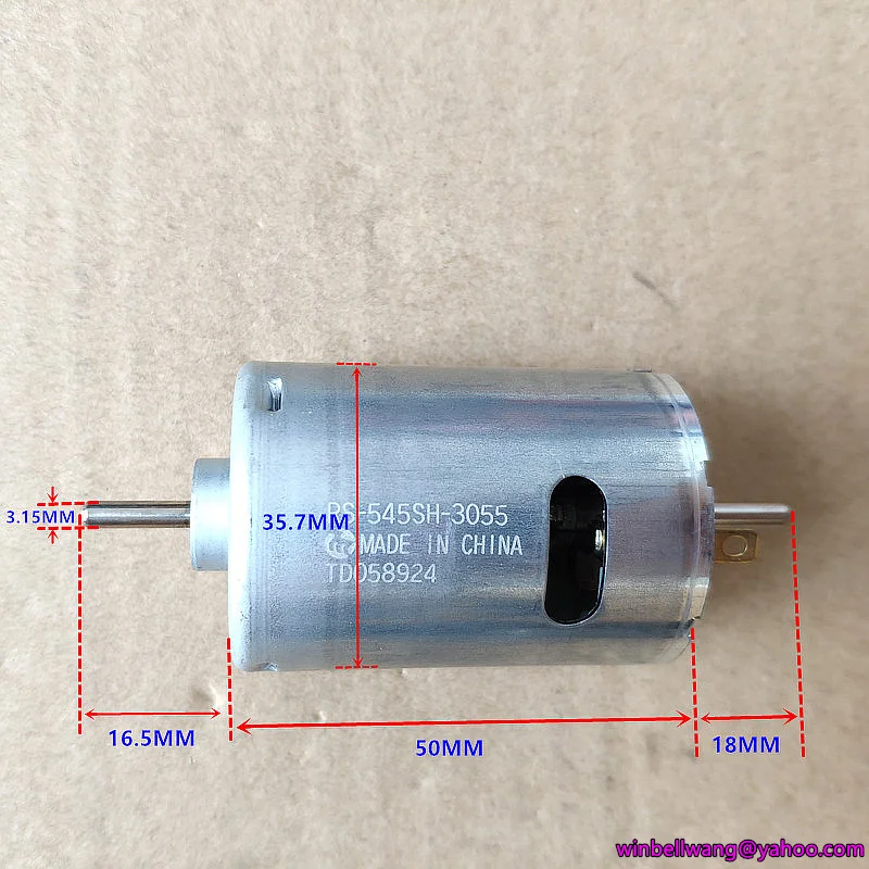 Абсолютно Mabuchi 545 двигатель постоянного тока RS-545SH-3055 двойной выходной вал DC12V-24V с большим крутящим моментом