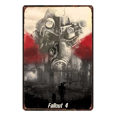 Fallout металлическая жестяная вывеска винтажные пластины для стены паба домашнего