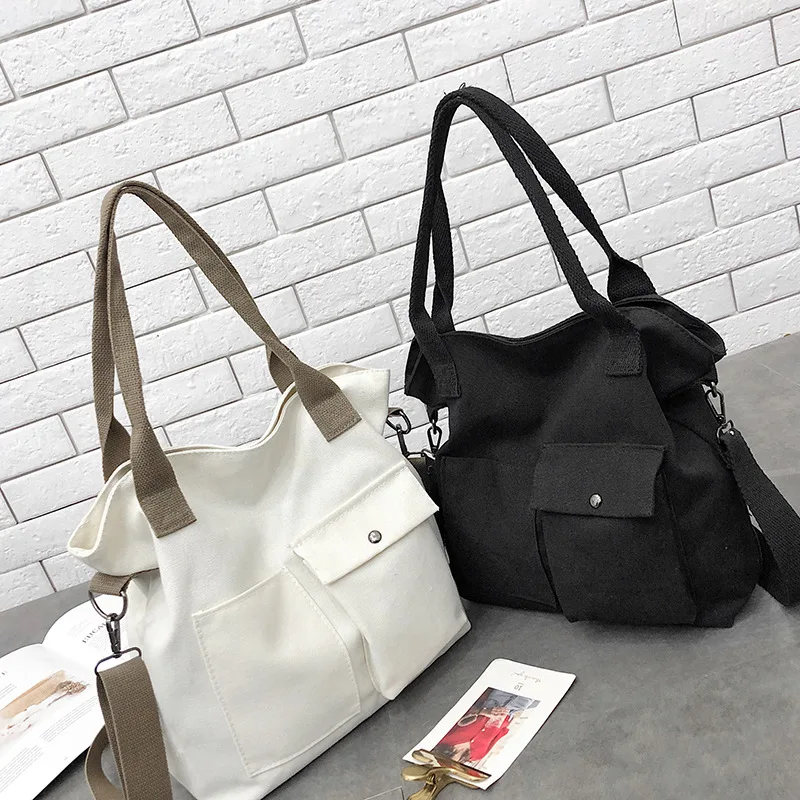 

Casual Shoulder Bag Women Female Lrregular Crossbody Bag Korean Over Students Canvas Handbag Ladies Messenger Bag Large Capacity