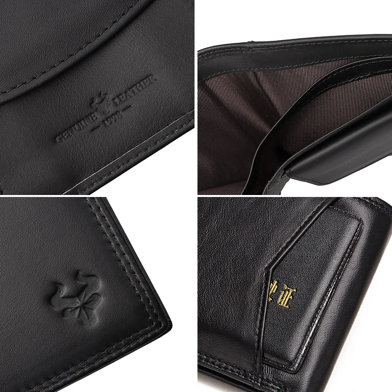 

KAVIS Quality Genuine Leather Wallet Short Men Coin Purses Portomonee PORTFOLIO Card Holder Male Cuzdan Money Perse New Gifts
