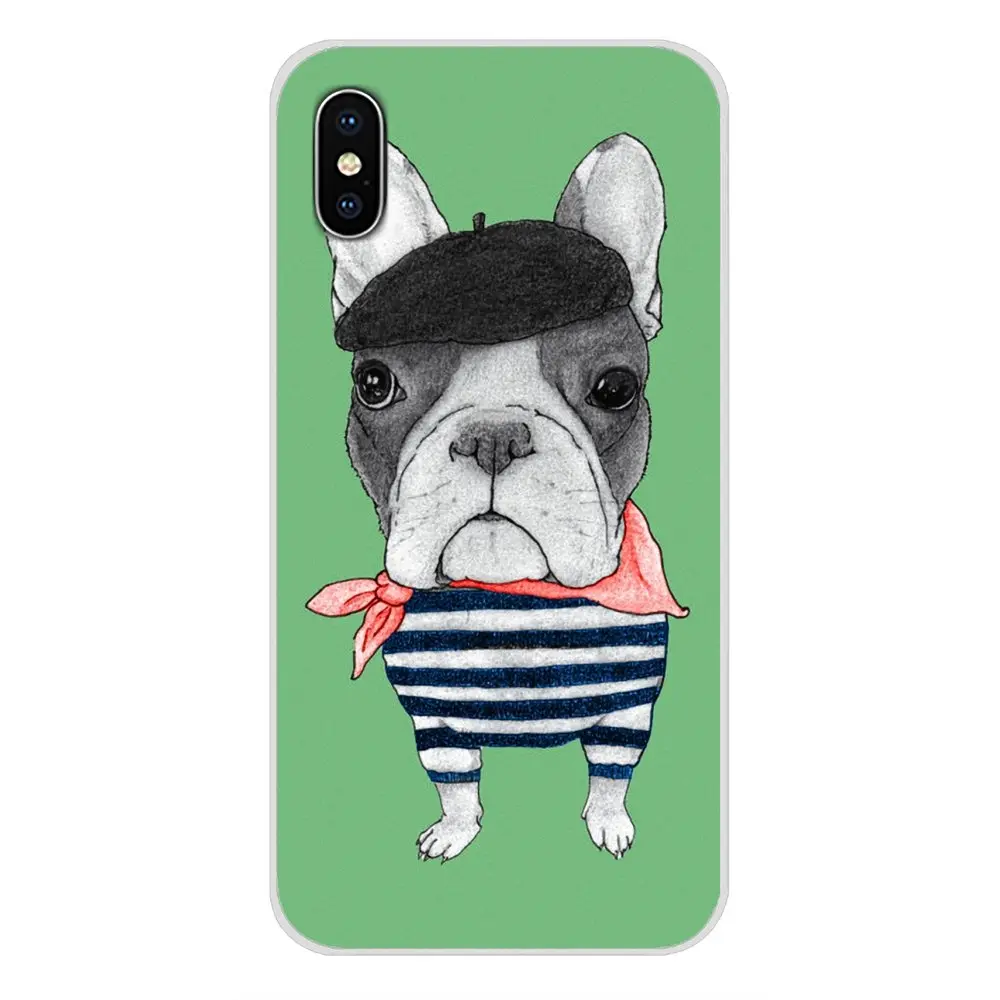 Вертикальный силиконовый чехол с французским бульдогом для Huawei G7 G8 P7 P8 P9 P10 P20 P30 Lite