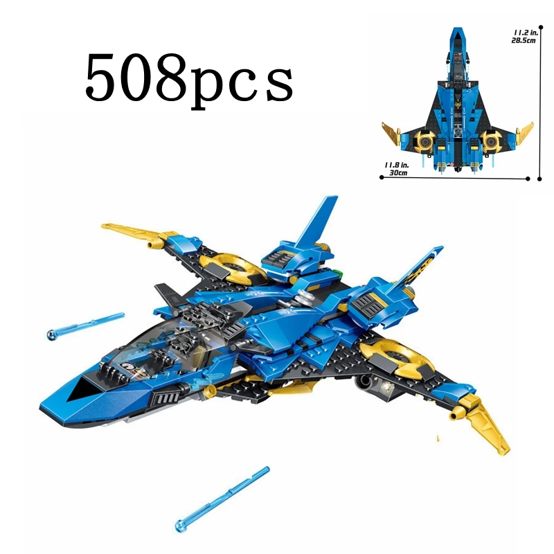 508 шт. ниндзя военный корабль самолет истребитель строительные блоки Совместимые
