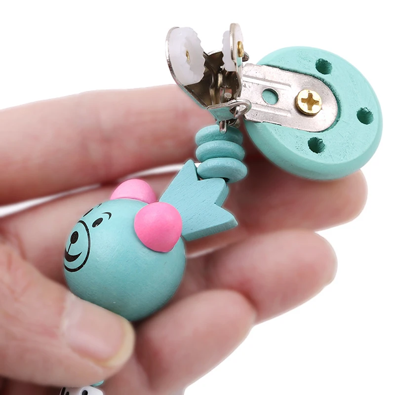 

Baby Pacifier Clip Chain Wooden Holder Chupetas Soother Pacifier Clip Leash Strap Nipple Holder For Infant Feeding