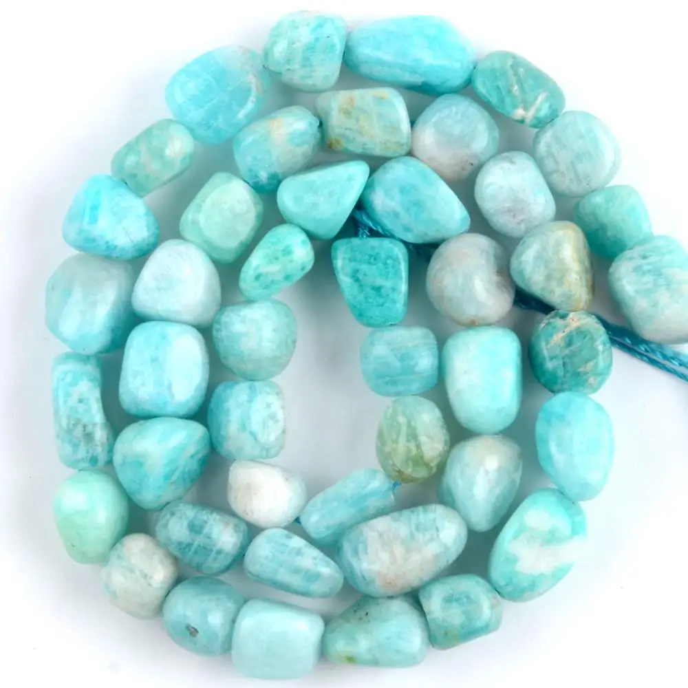 Natural Irregular Amazonite Stone Beads 15” Strand 8-10mm Loose Spacer For Jewelry Making Diy Charm Necklace Bracelet | Украшения и