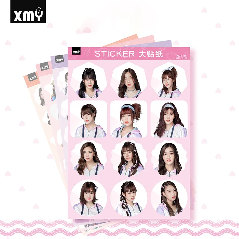 4 шт./компл. KPOP стикер NCT Seventeen REDVELVET BNK48 MONSTA-X группа креативные фото наклейки kpop поставки