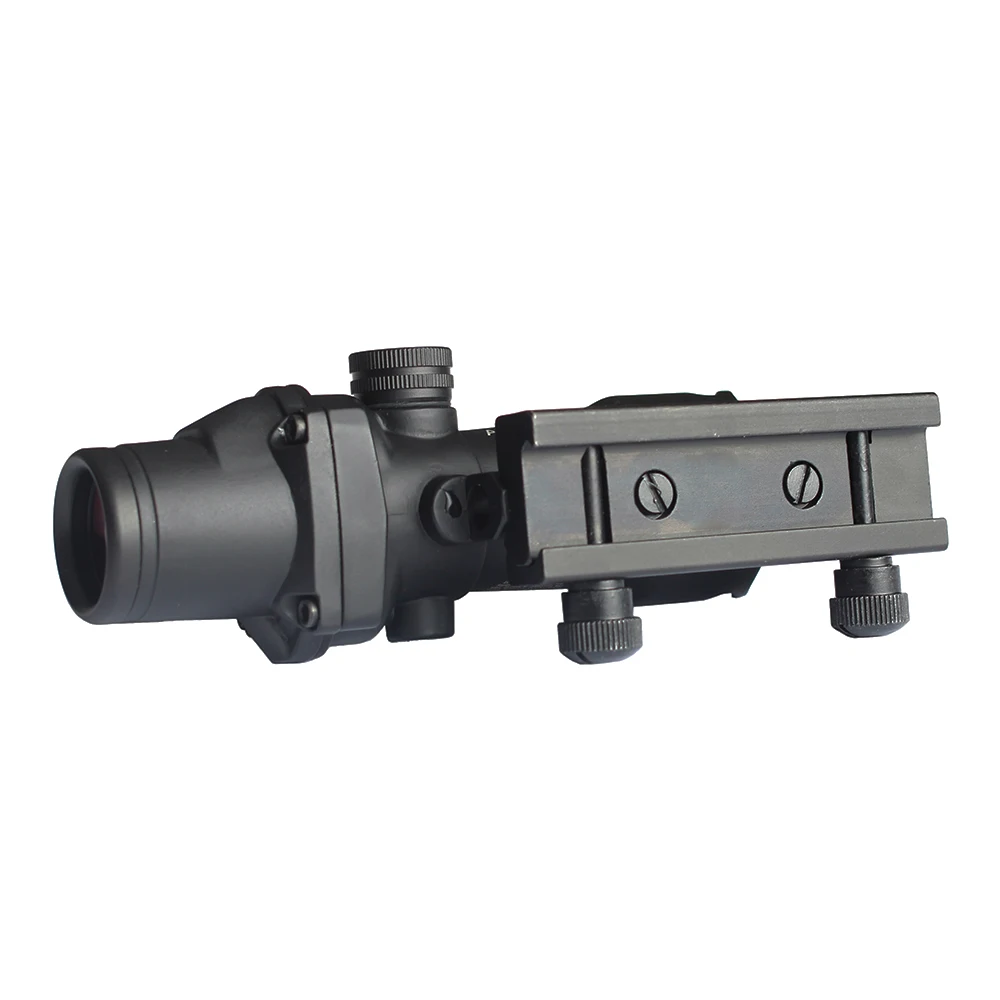 Охотничий Прицел ACOG 4X32 настоящий красный зеленый волоконный оптический прицел с