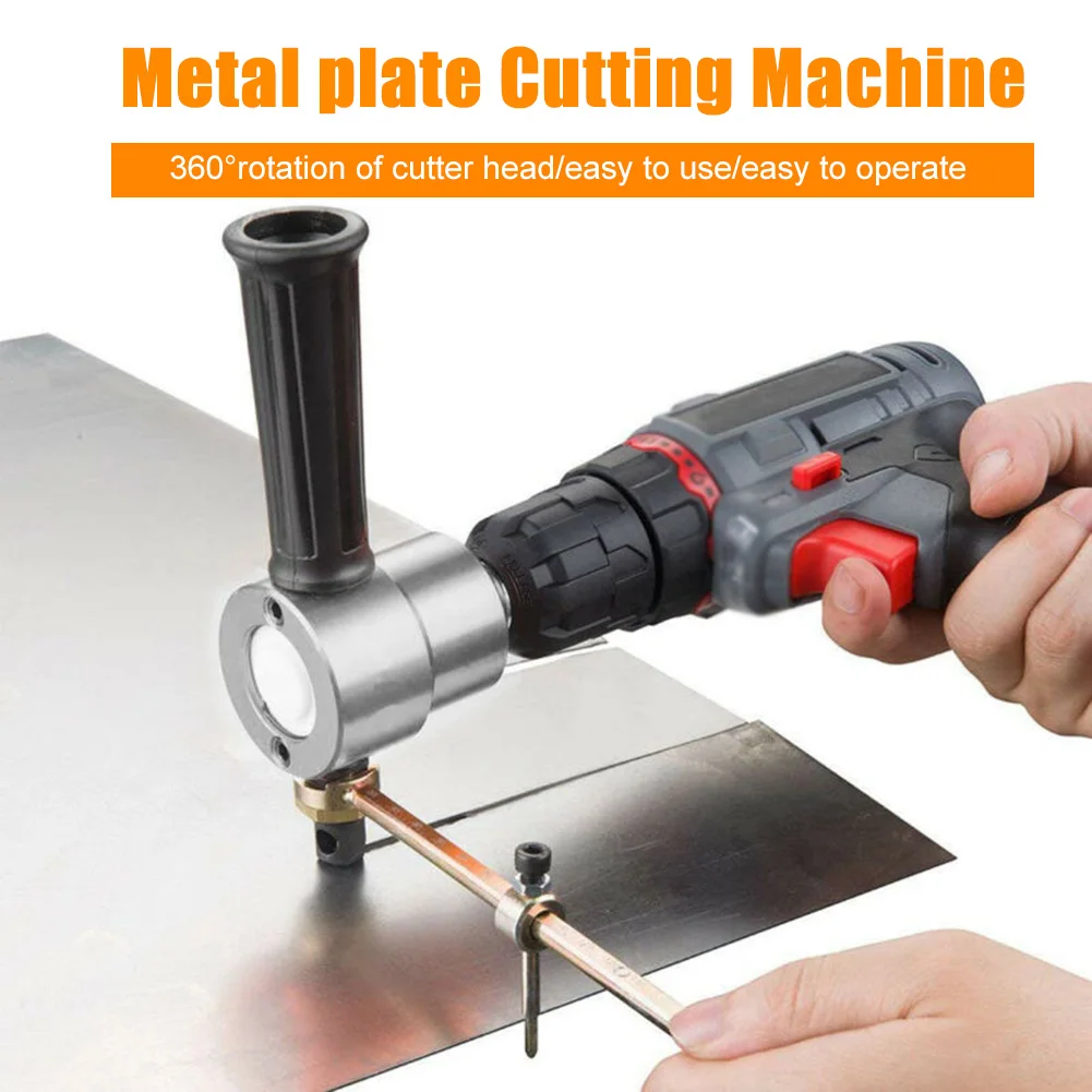 

Metal Sheet Cutter Double-Headed Effort Nibbler Cutting Tool Electric Drill Attachment Plate Punch Punching Shear for Iron Sheet