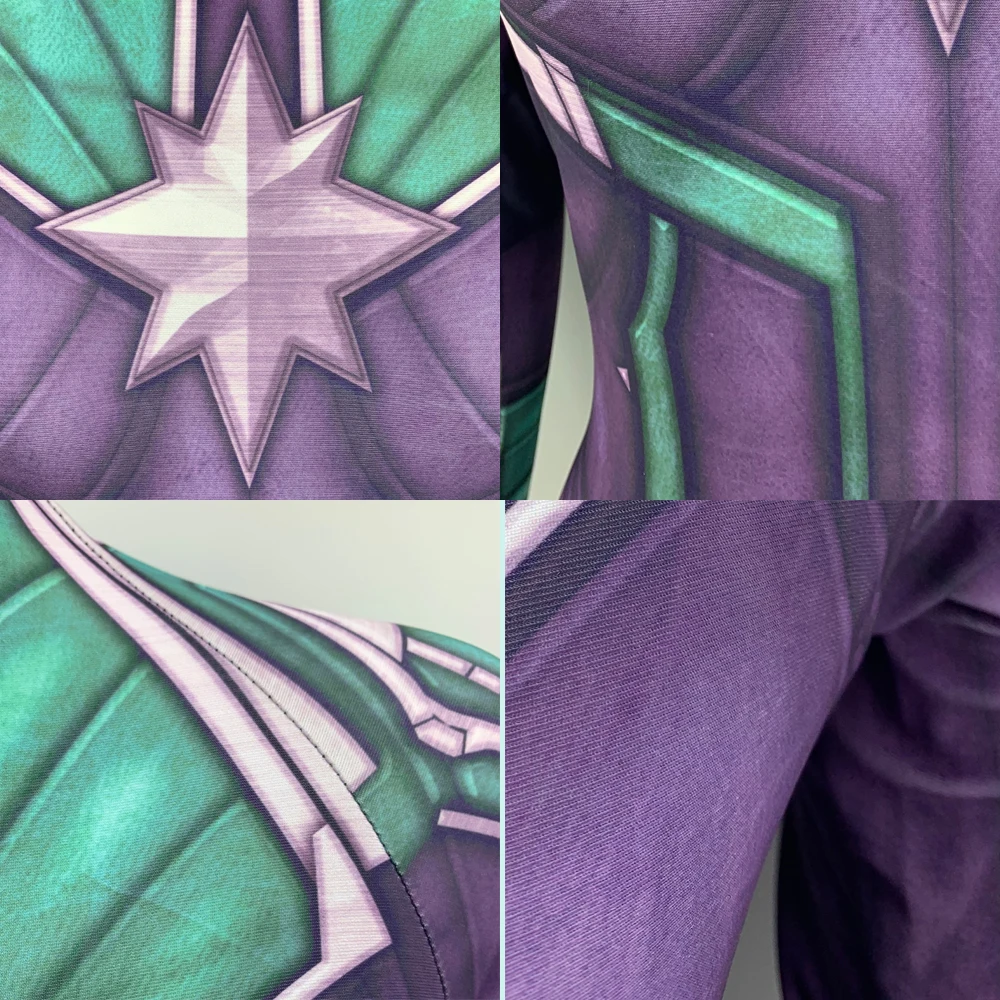 Костюм капитана Карола данверса с 3D-принтом костюм супергерой Zentai боди