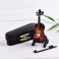 mini violin model miniature classical violin replica decoration craft display small musical instrument ornaments with stand case