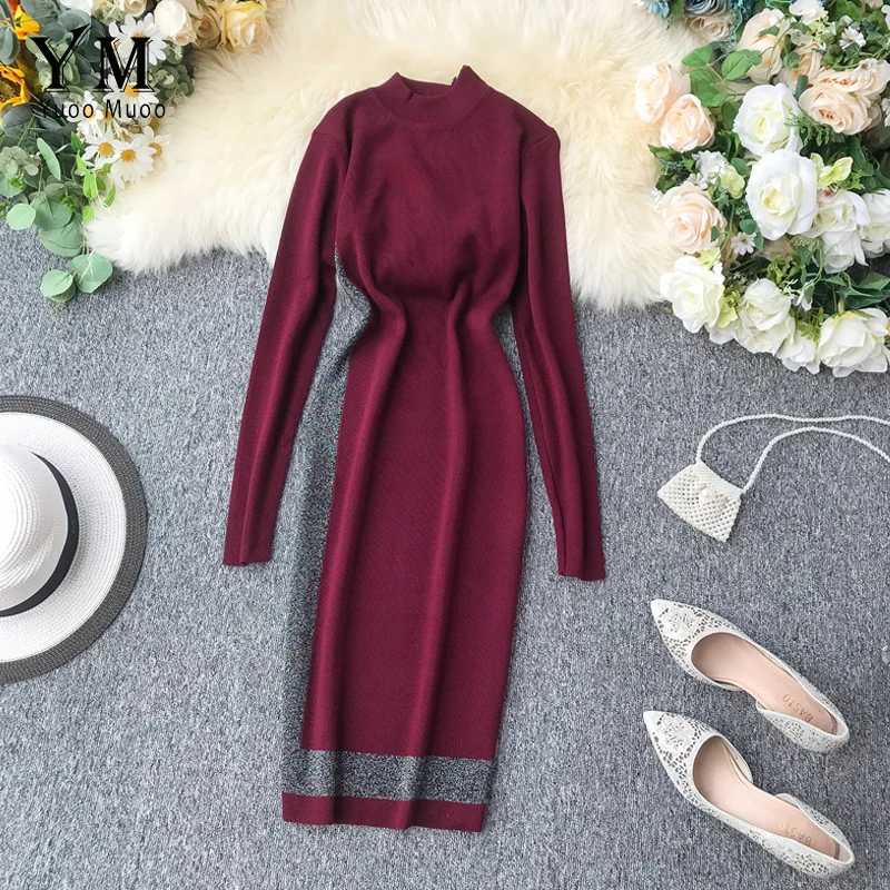 YuooMuoo хорошее качество блестящее женское винтажное элегантное платье 2019