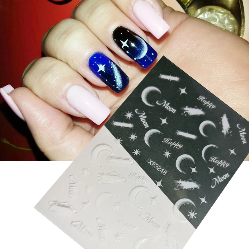 3D виниловые наклейки на стену с рисунком черного и золотого цвета Луны наклейка