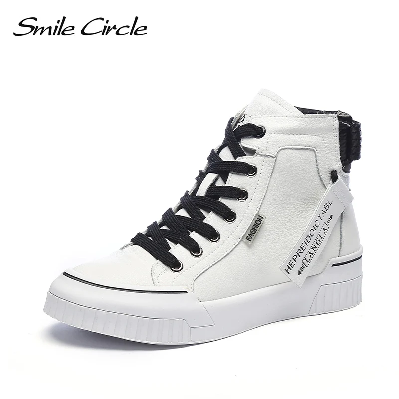 Женские высокие кроссовки Smile Circle демисезонные удобные повседневные туфли на
