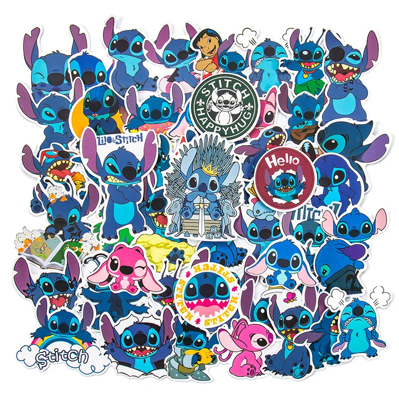 50 шт. аниме Стич милые наклейки граффити скейтборд велосипед гитара самодельные