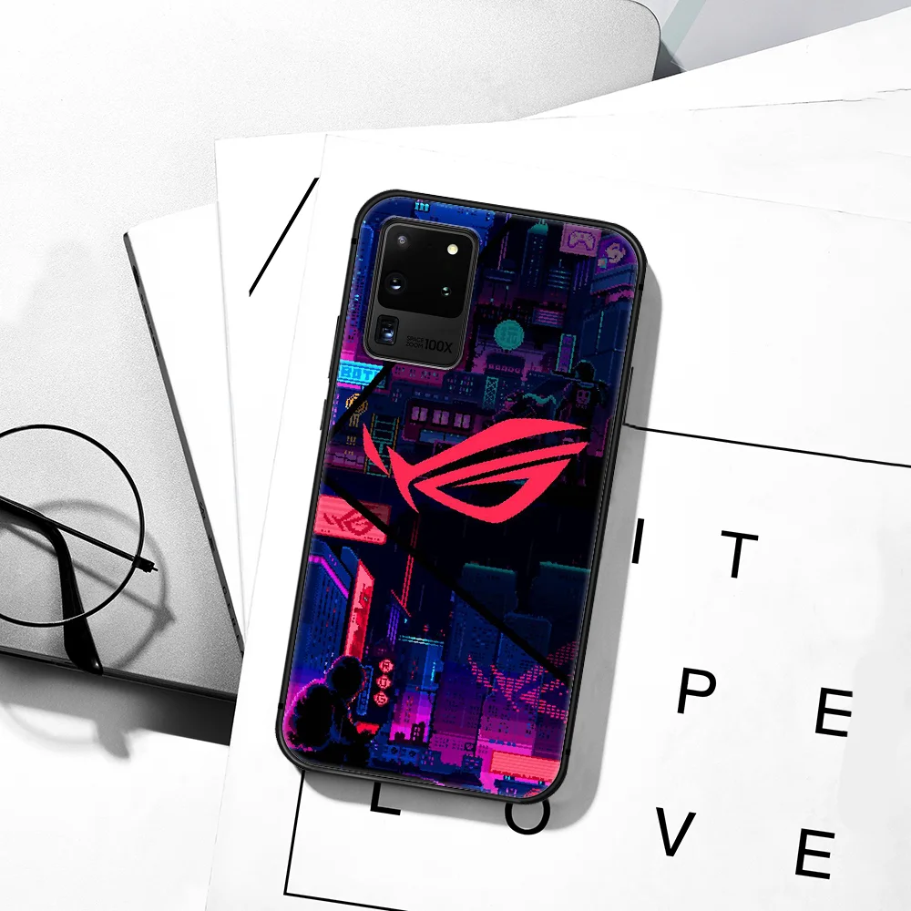 

Republic Of Gamers ROG Phone Case For Samsung Galaxy S Note 6 7 8 9 10 E 20 UITRA FE 21 Plus Edge black Etui Soft Coque 3D