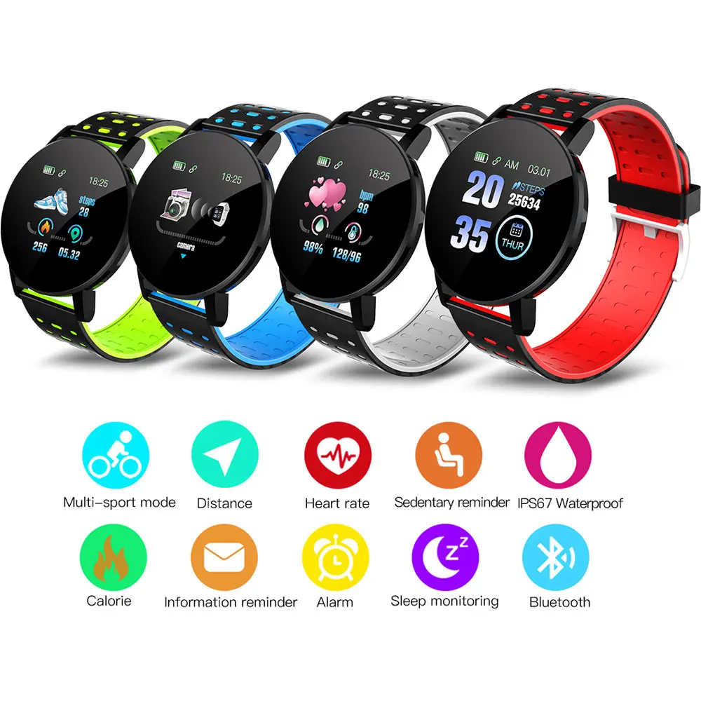 

Smart Bracelet Heart Rate Blood Pressure Monitoring Wristband Bluetooth Waterproof Sports Men Women Smart Band For Android IOS