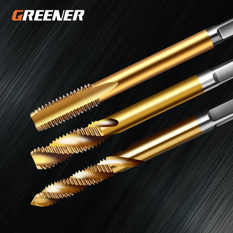

Greener 1pc 5pcs/Set Hand Tap Drill Bits HSS Screw Spiral Point Thread M3 M4 M5 M6 M8 M10 M12 High Speed Steel Hex Shank