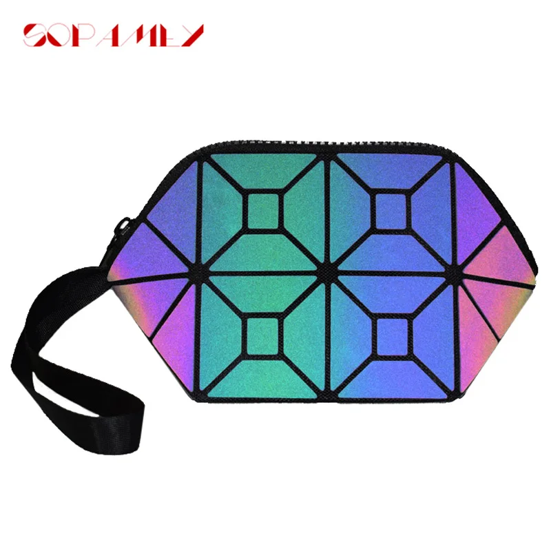 

Модная женская косметичка на шнурке, дорожная сумка для макияжа, органайзер, геометрические складные сумки для макияжа, Сумка Для Хранения ...