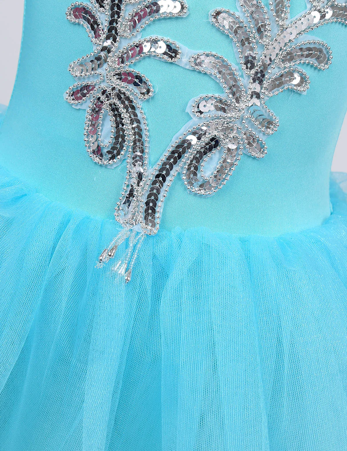 Детский современный танцевальный костюм для сцены девочек Сетчатое балетное