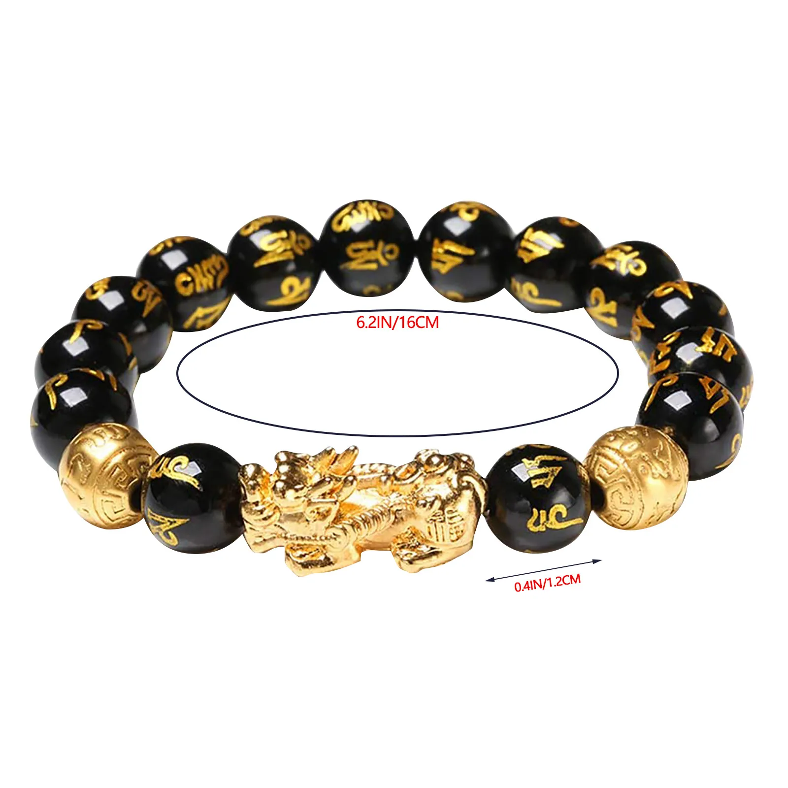 Модный черный обсидиановый браслет Pixiu из натурального камня подвески для женщин