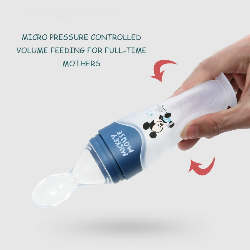 Disney для выдавливания ложка кормления прекрасный Безопасность младенцев