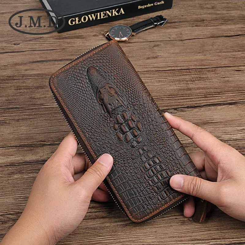 Men's Business Clutch Wallet Leather Wrist Money Bags First Layer Cowhide Purse Wallets Card Holder