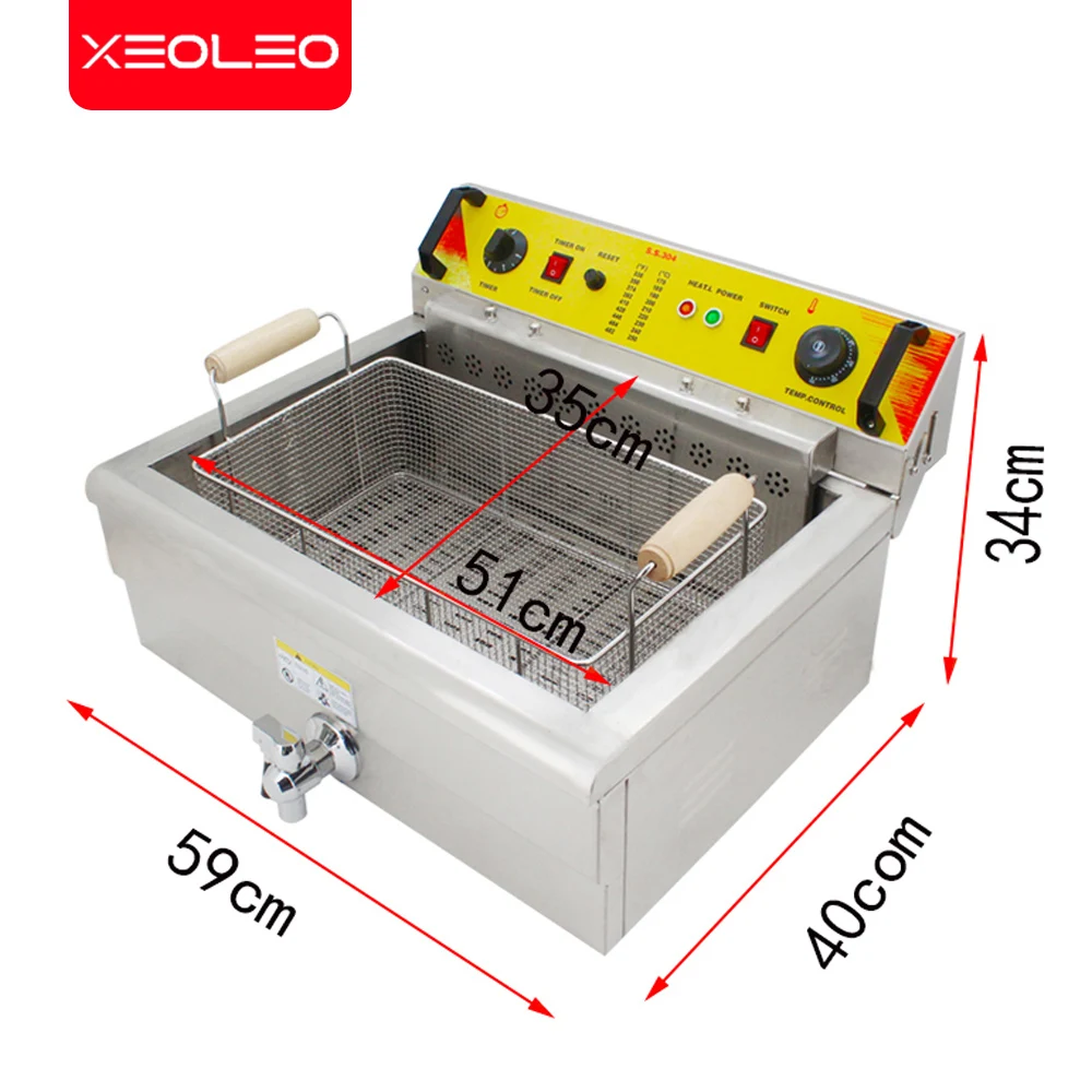 Электрическая Фритюрница XEOLEO, французская фритюрница, точная фритюрница,  Кухонный комбайн для коммерческого дома | AliExpress