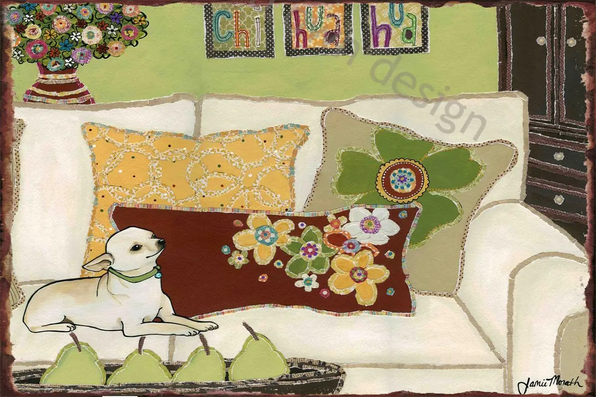 

Жестяная Табличка с надписью «Love» чихуахуа, настенное украшение в стиле ретро, винтажное художественное украшение для комнаты, кафе, паба, д...