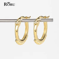 simple gold circle beaded hoop earrings for women vintage korean twisted statement huggies small hoop earring fashion jewelry