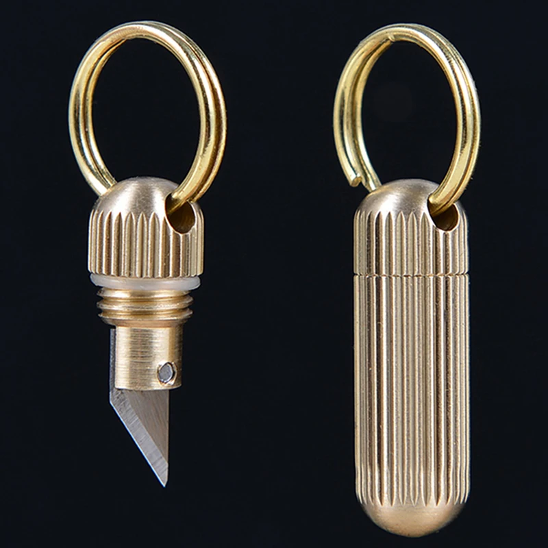 

Brass Capsule Knife Unboxing Pocket Knife Keychain EDC Knife