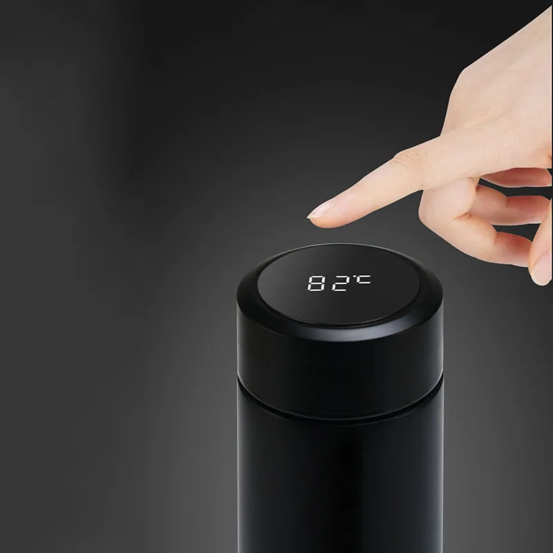 Термос с температурным дисплеем 500 мл из нержавеющей стали 304 вакуумная колба