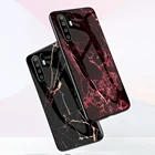 Чехол для телефона из закаленного стекла с мраморным рисунком для Huawei P40 P30 P20 P10 lite Pro plus, задняя крышка из закаленного стекла с мраморным рисунком