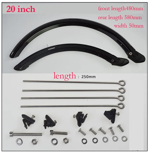 20v brake Велосипедное крыло 14, 16, 20, 26, 27,5, 29 дюймов, 700C, двойное крепление, регулируемый размер, крыло для складывания переднего и заднего велосипеда, брызговик - Цвет: 20v brake