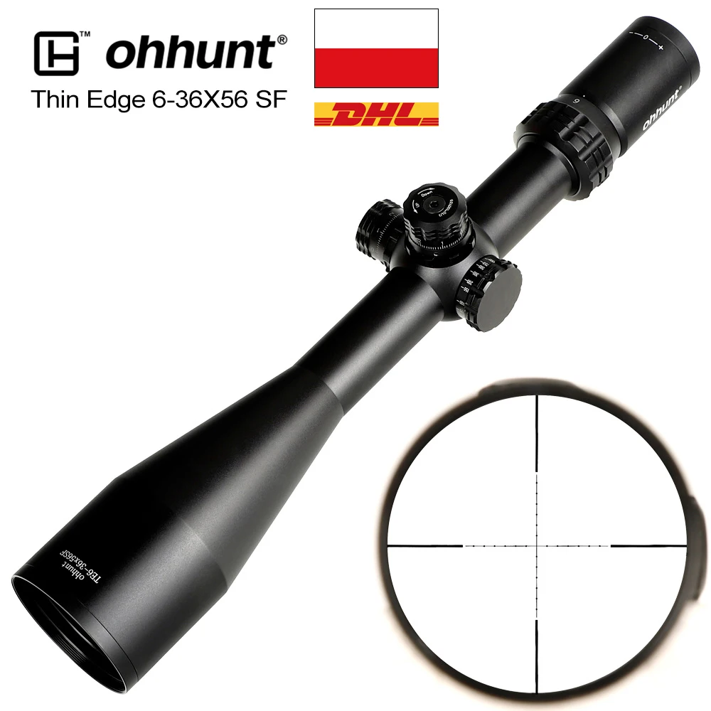 Корабль из Польши ohhunt тонкий край 6 36X56 SF охотничьи скопы Mil Dot стекло рептилии