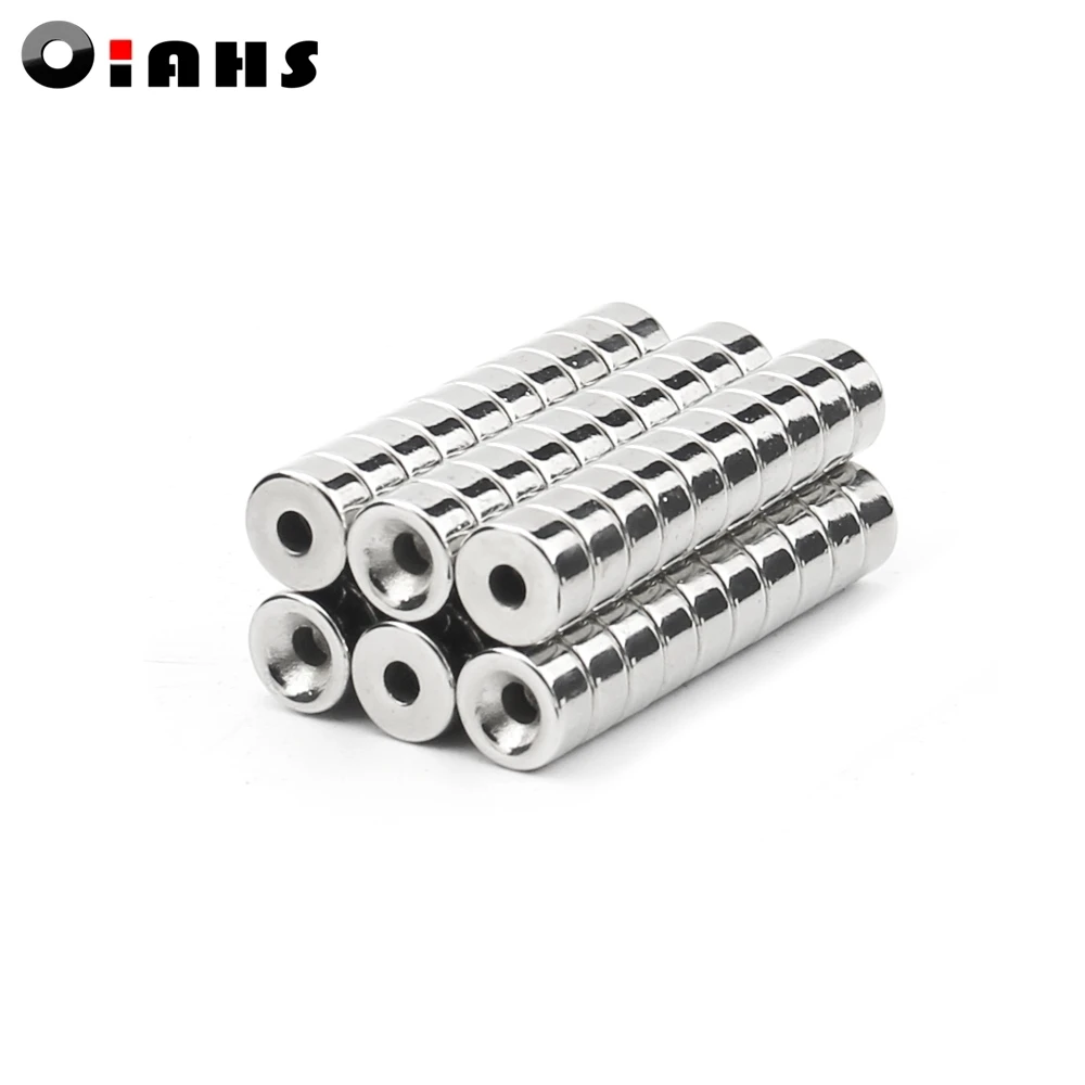 10 шт. Круглые неодимовые магниты с потайным кольцом диаметр 40x20 мм|countersunk ring
