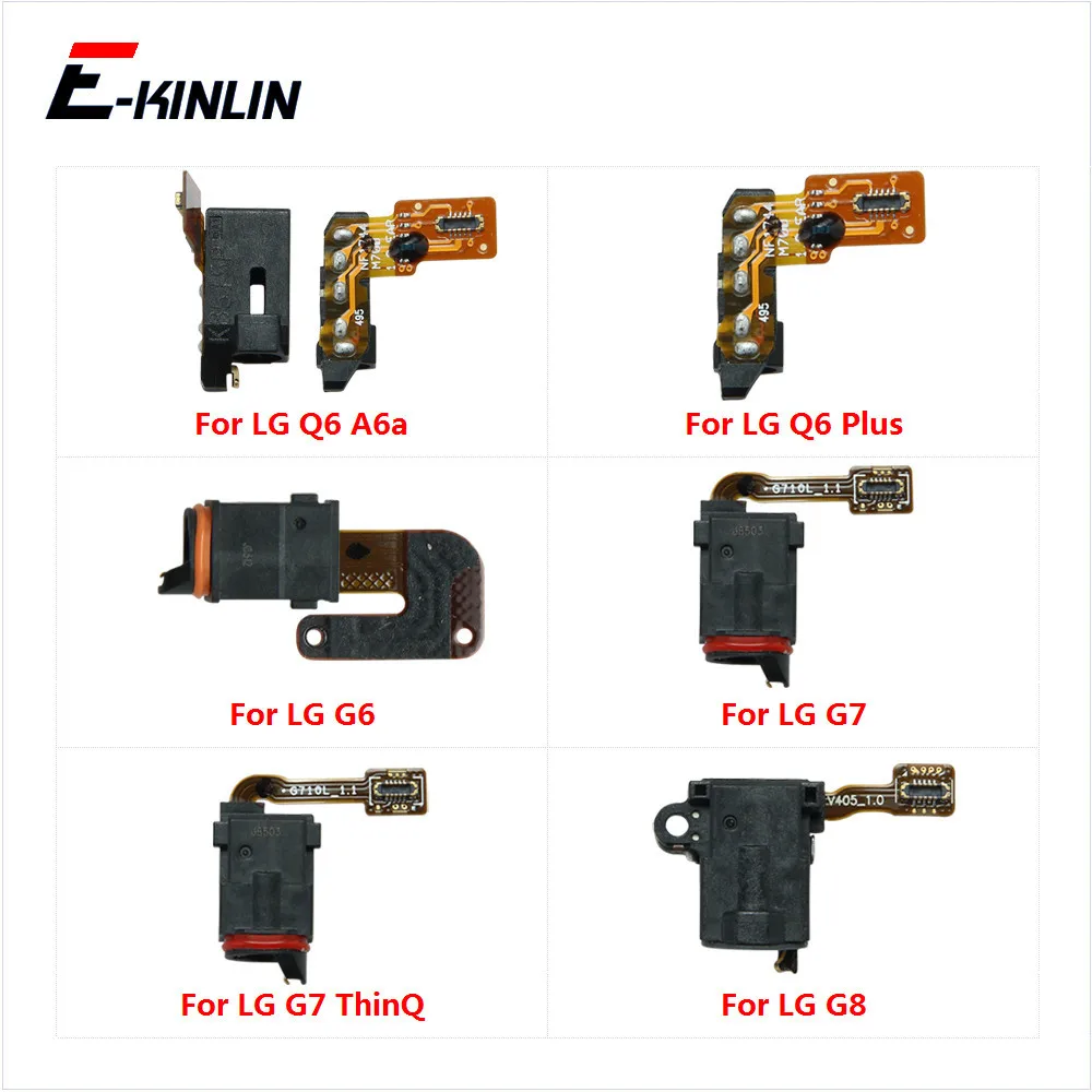 

Headphone Jack Ear Earphone Audio Flex Cable For LG Q6 Plus Q6a G6 G7 G8 ThinQ G8S Velvet G9 G900N Port Connector Repair Parts