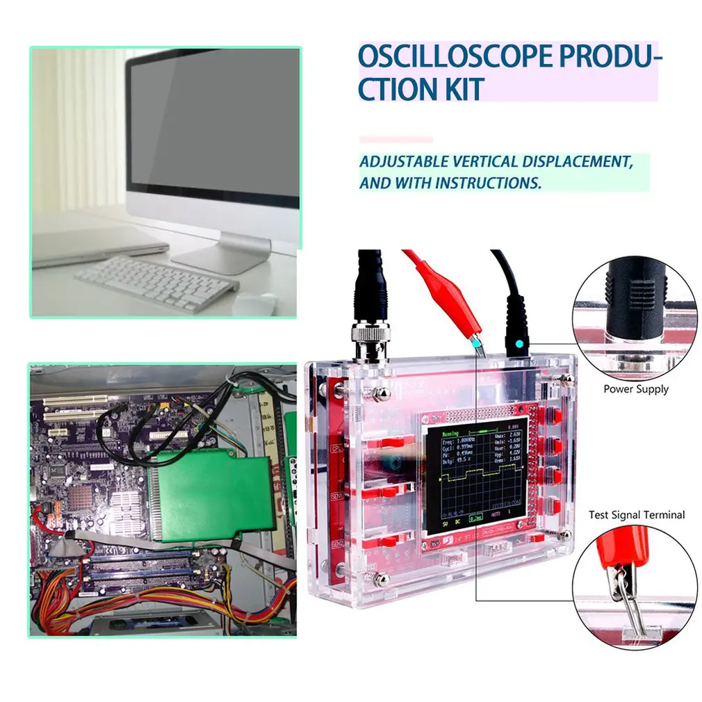 DSO138 2 4 дюймов цифровой осциллограф TFT 1msps частота выборки в реальном времени