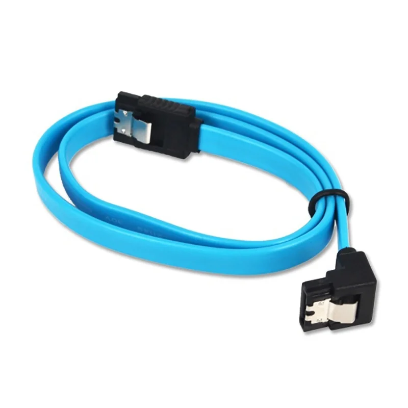 

40CM Super Speed Straight 90 Right Angle SATA 3.0 Cable 6GB/s SATA III Cable Flat Data Cord for HDD SSD Wholesale
