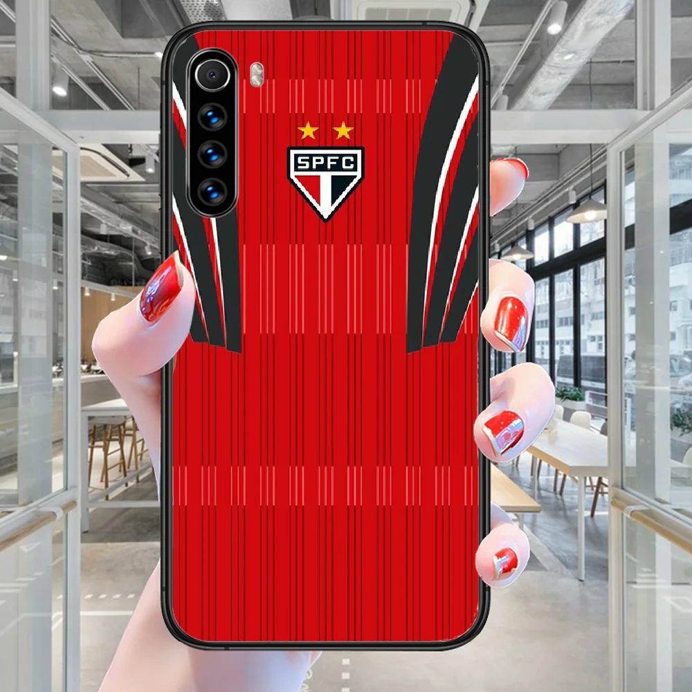 

Sao Soccer Paulo Football Phone Case For Xiaomi Redmi Note 7 8 8T 9 9S 4X 7 7A 9A K30 Pro Ultra black Etui Luxury Cover Tpu