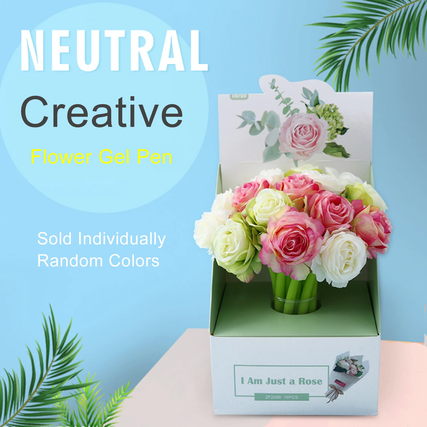 Креативная гелевая ручка с цветком розы украшение для письма 0 5 мм девочек