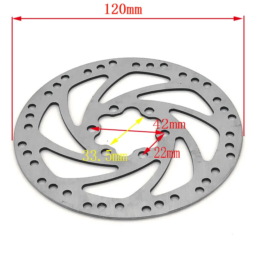 

120mm Disc Brake Rotor Stainless Steel Bike Disc Brake Rotor 6 Bolts 34mm for Scooter Bicycle Road Bike Mountain Bike