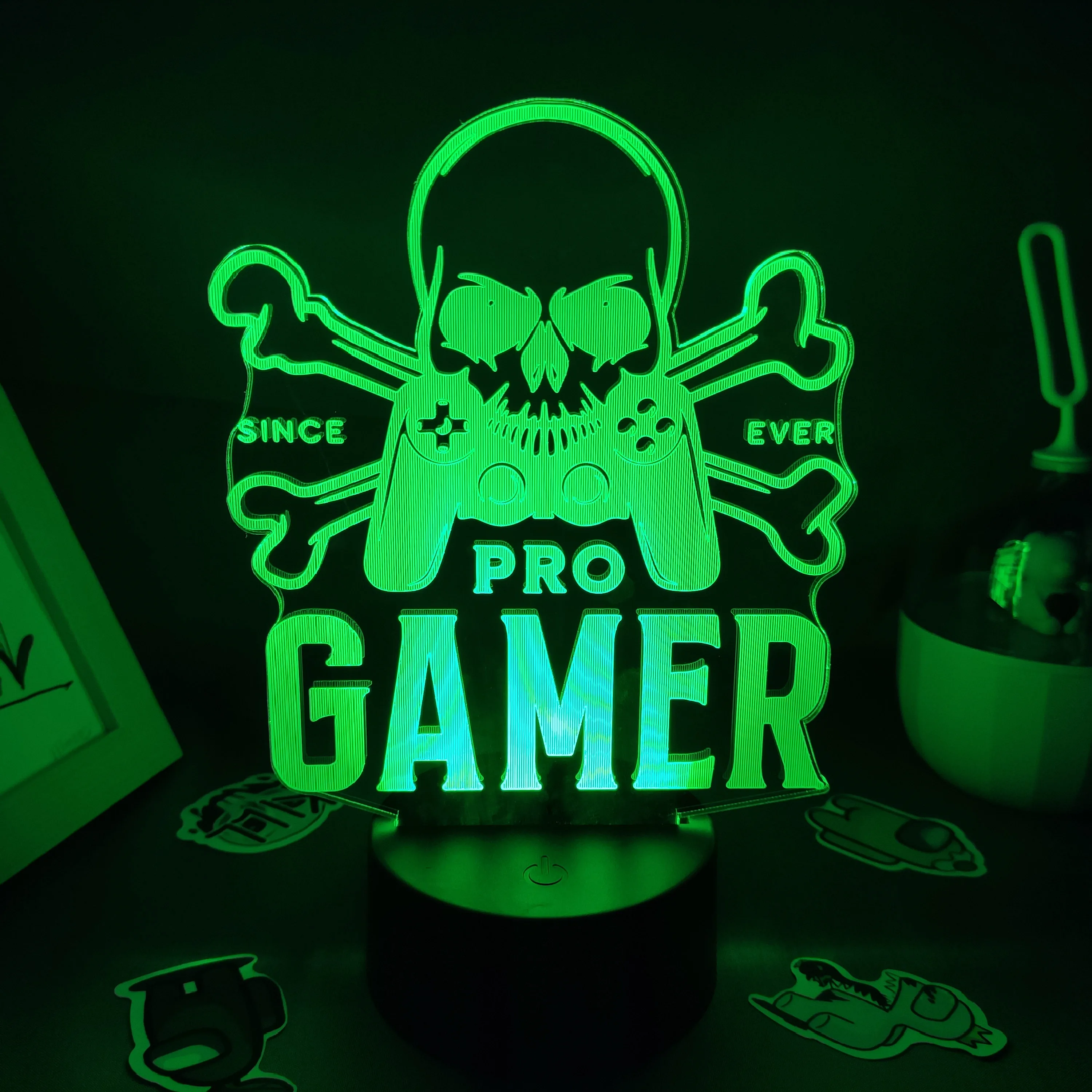 Геймпад PRO GAMER 3D светодиодный RGB ночник крутой подарок на день рождения для друга